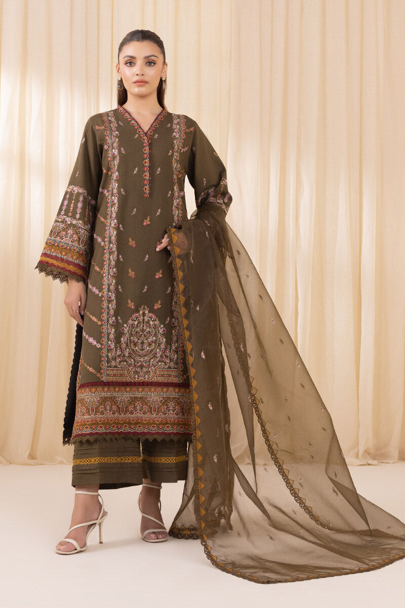 3 Piece - Embroidered Karandi Suit