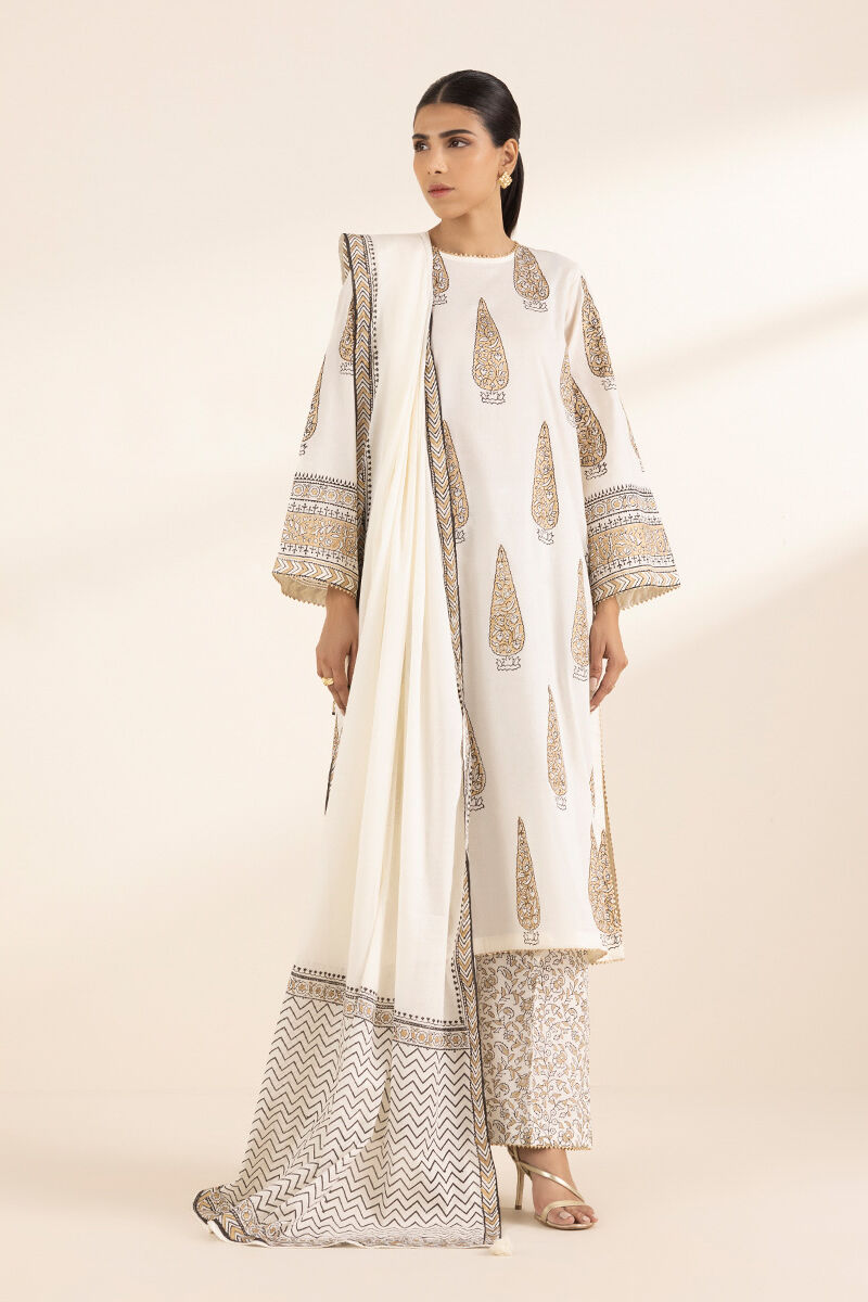 Block Printed Voile Dupatta