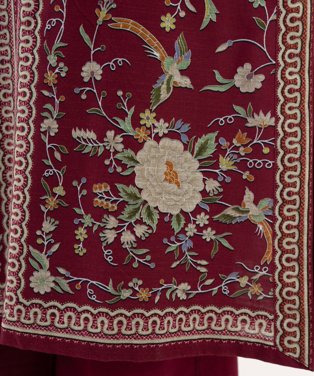 Women's RTW Cotton Printed A-Line Pink Shirt