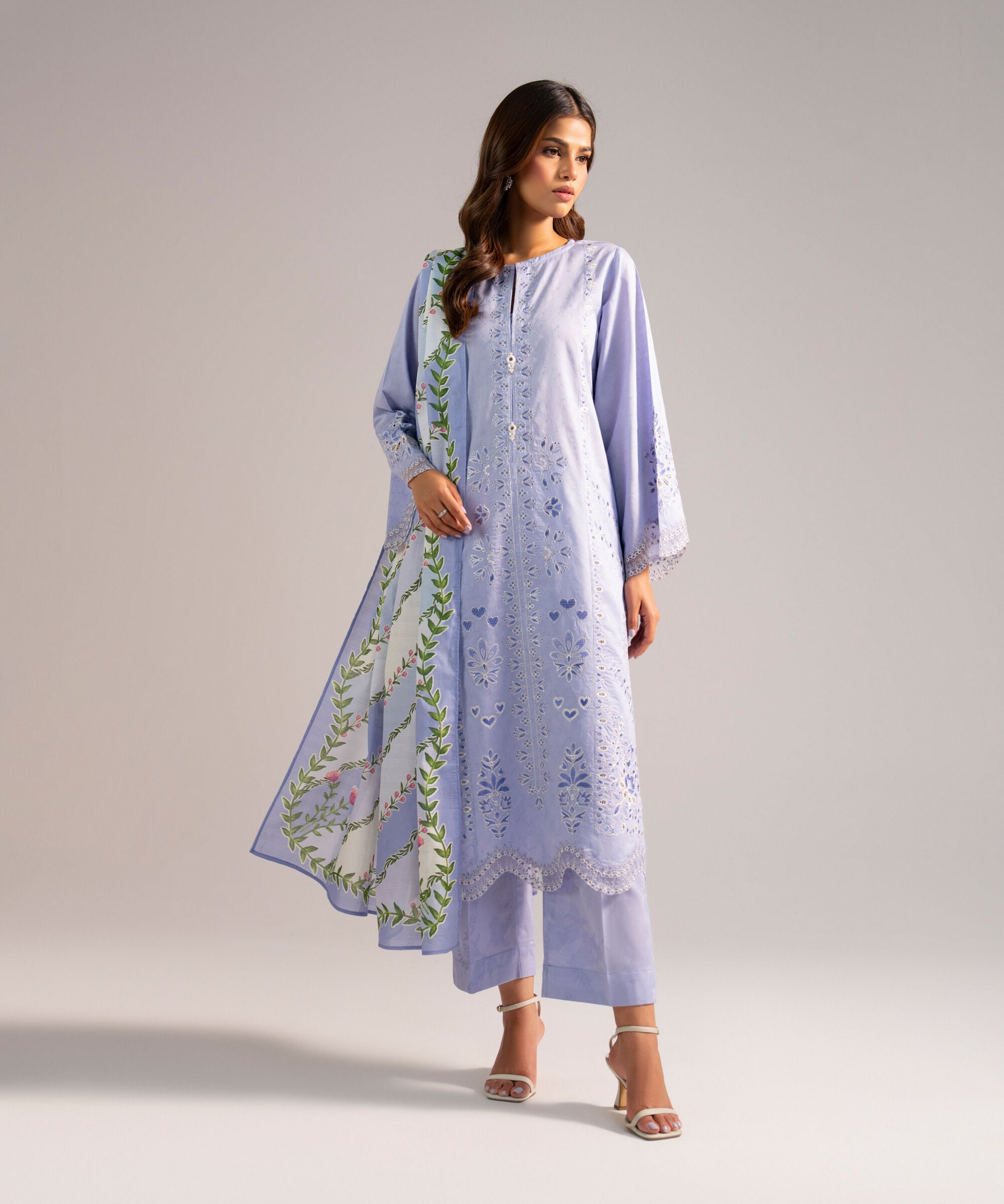 Sapphire - 3 Piece - Embroidered Jacquard Suit