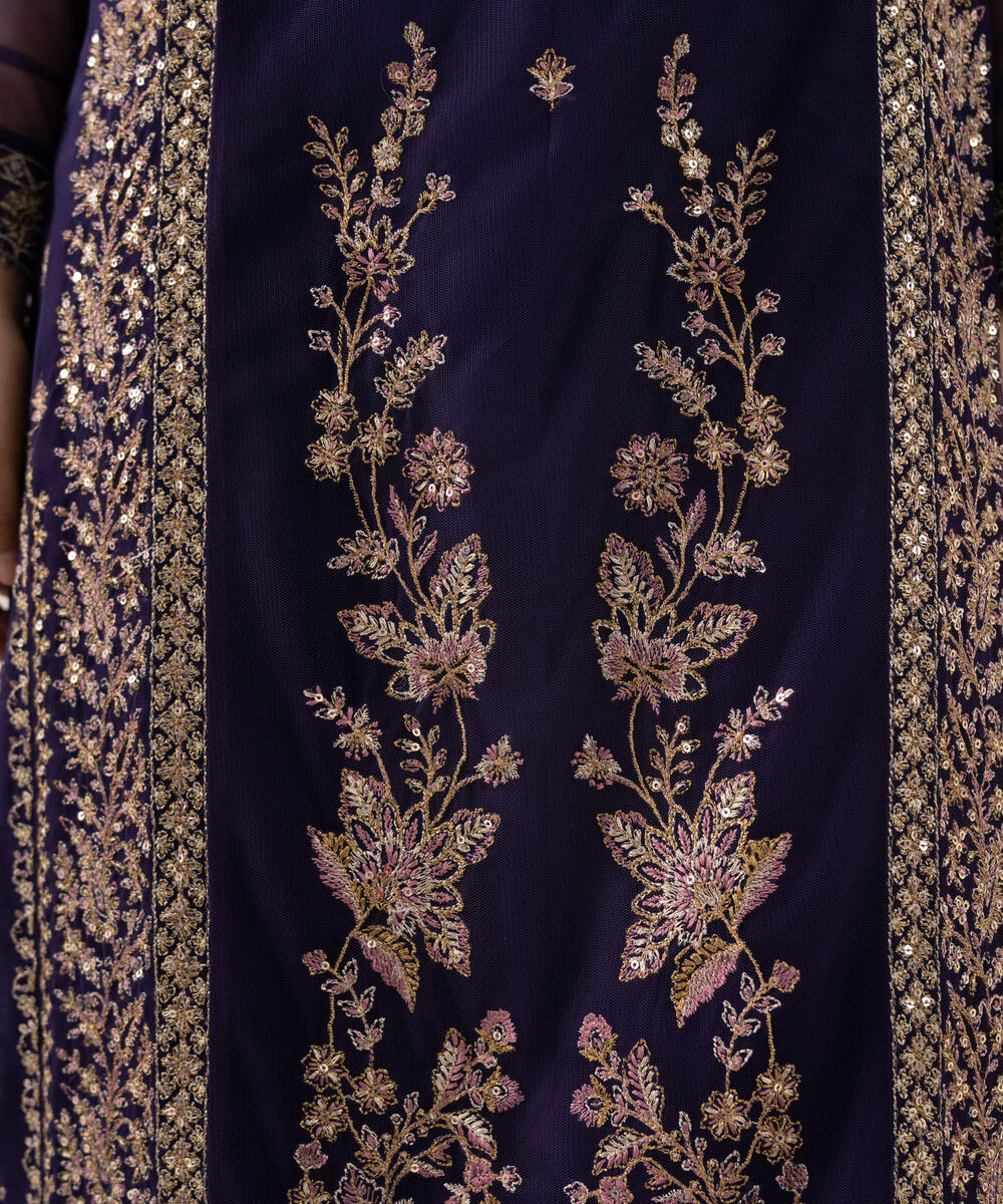 Women's Unstitched Blended Net Dyed Three Piece Suit