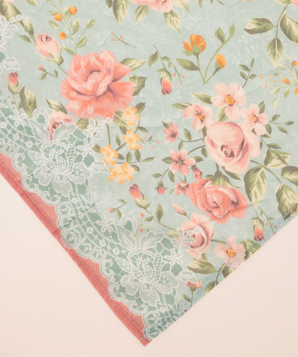 Textured Voile Multi Printed Dupatta