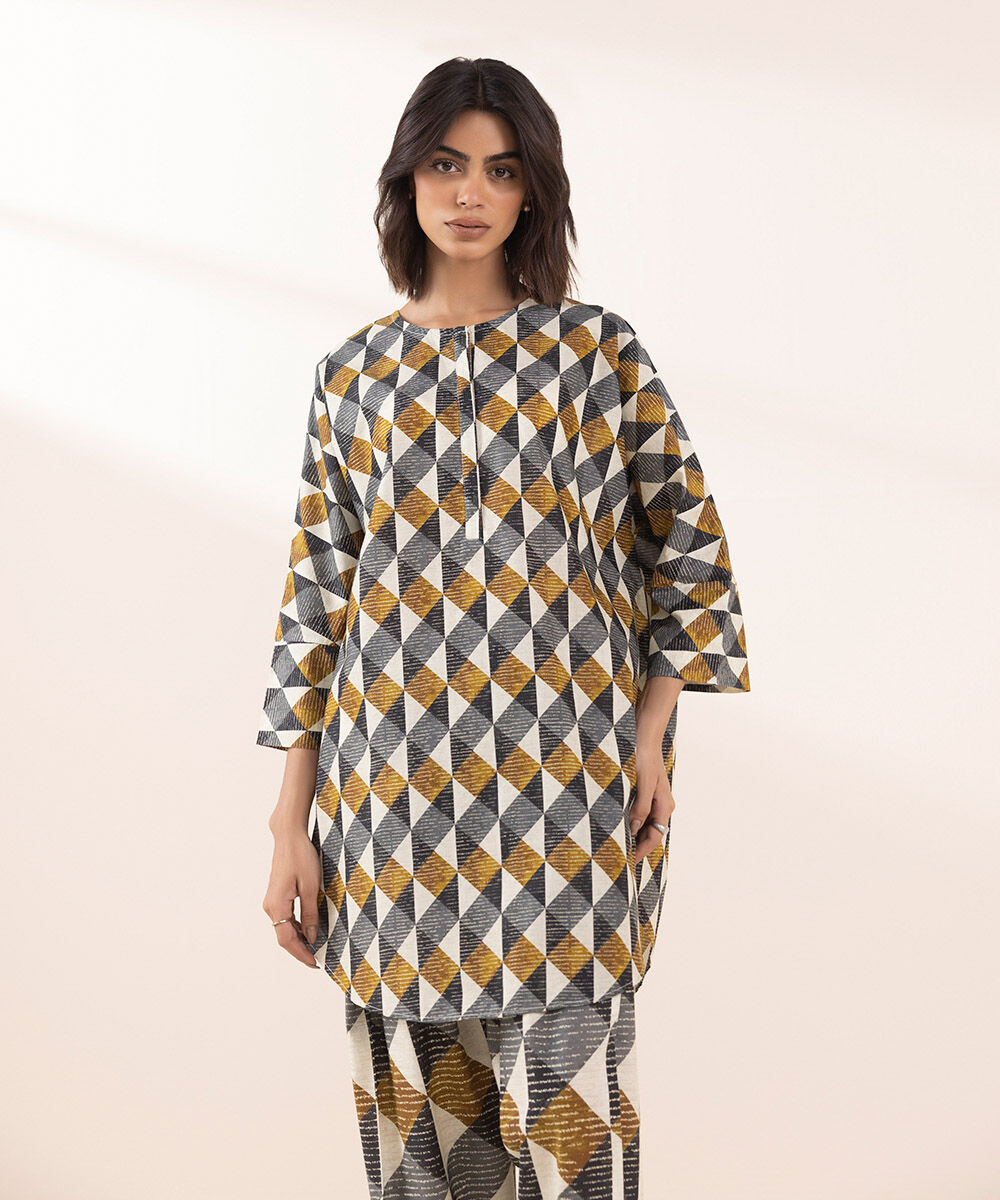Women's RTW Lawn Multi Printed Boxy Shirt