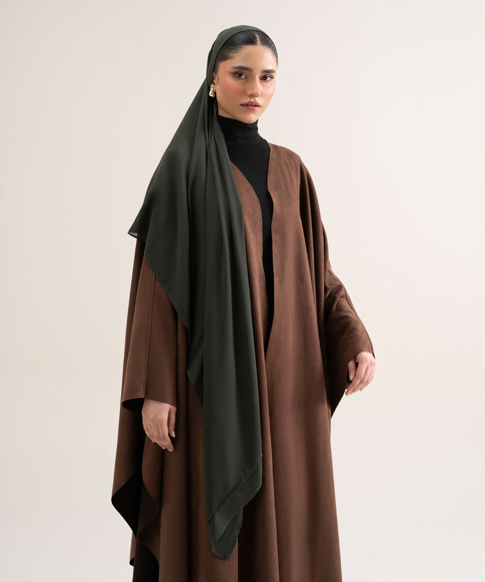 Women's Polyester Olive Green Hijab
