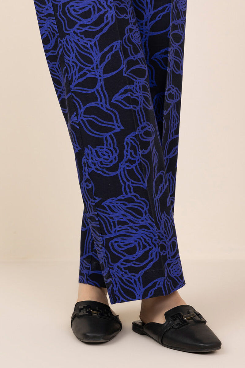 Printed Khaddar Straight Pants