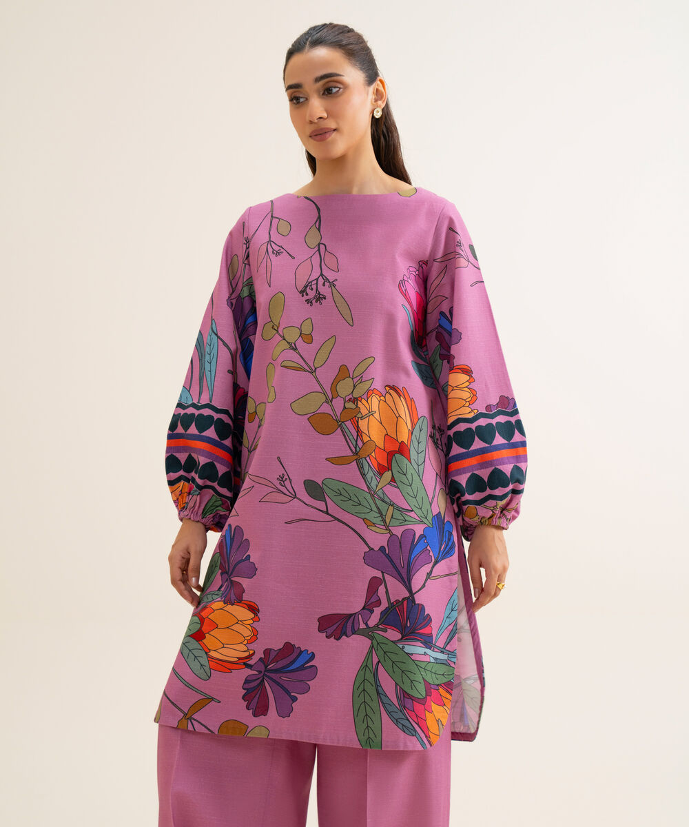 Women's Unstitched Light Khaddar Printed 2 Piece Suit