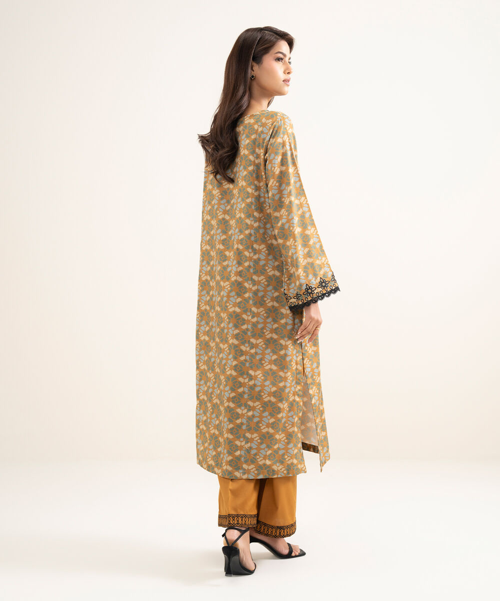 Women's RTW Lawn Embroidered Multi A-Line Shirt