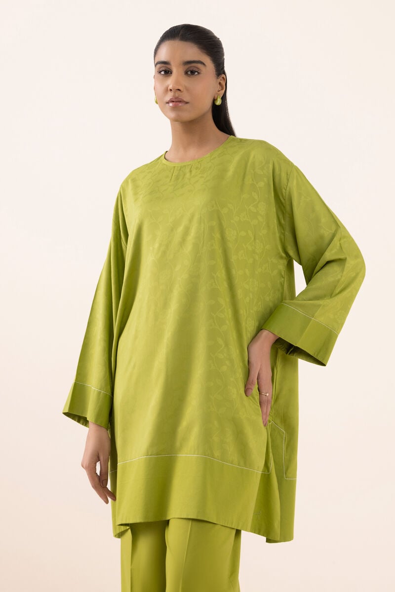 Solid Arabic Jacquard Shirt