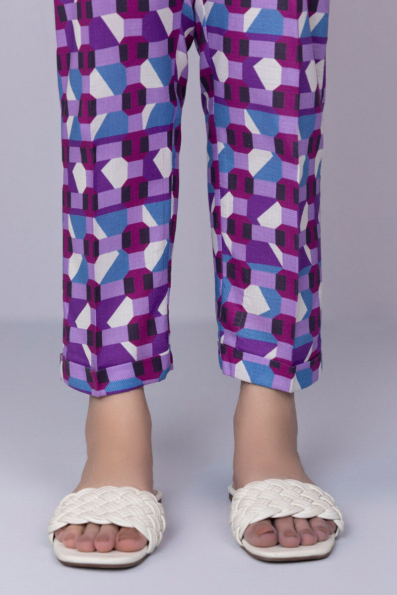 Printed Dobby Cigarette Pants