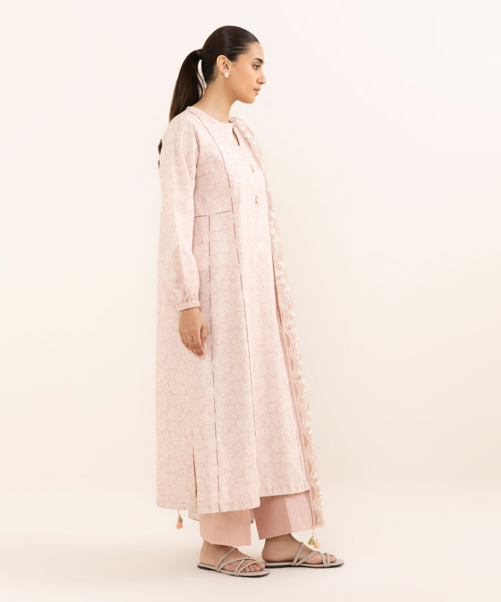 Women's Unstitched Lawn Printed Multi Three Piece Suit