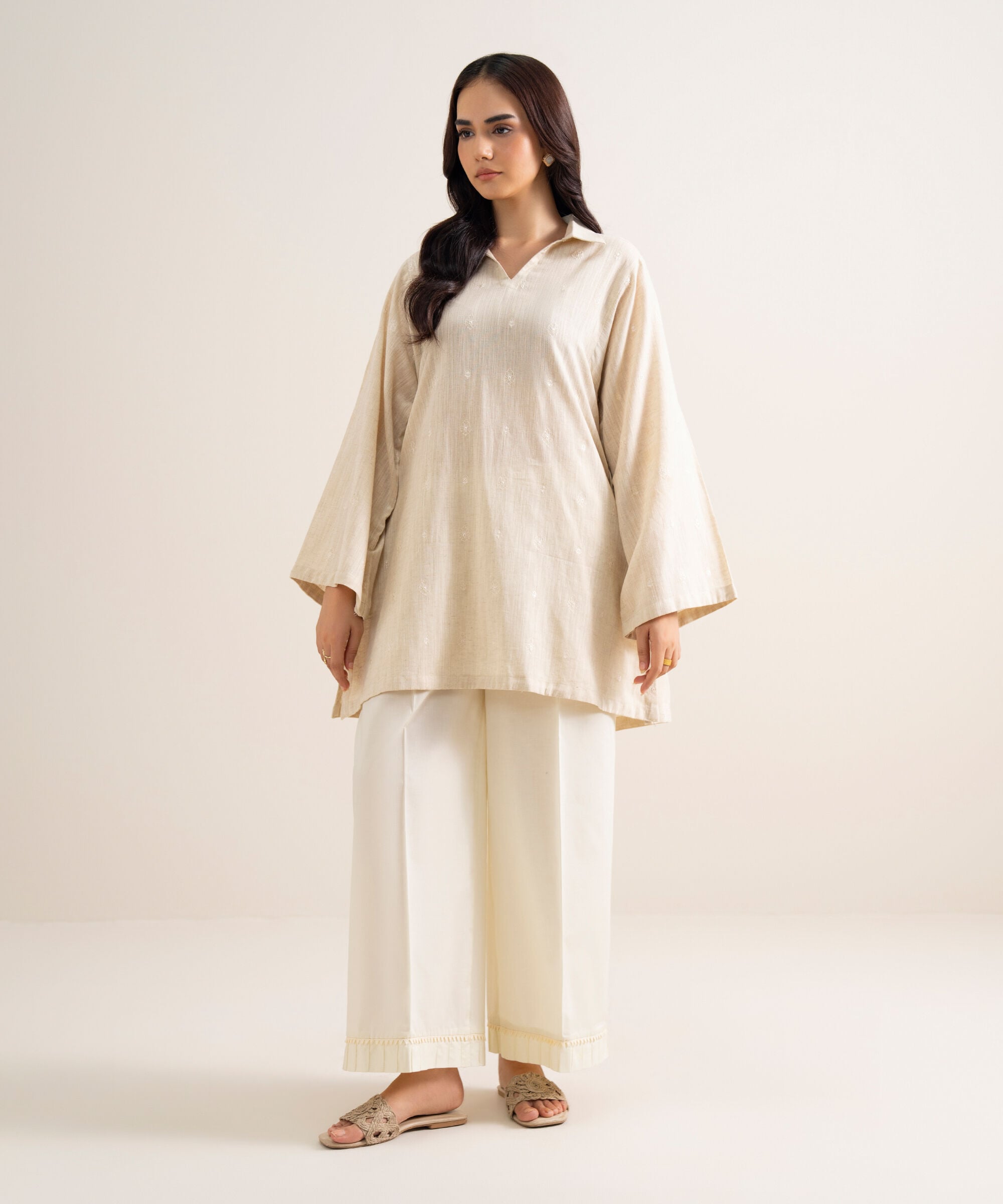Unstitched Linen Shirt 2PEUSTW24V28