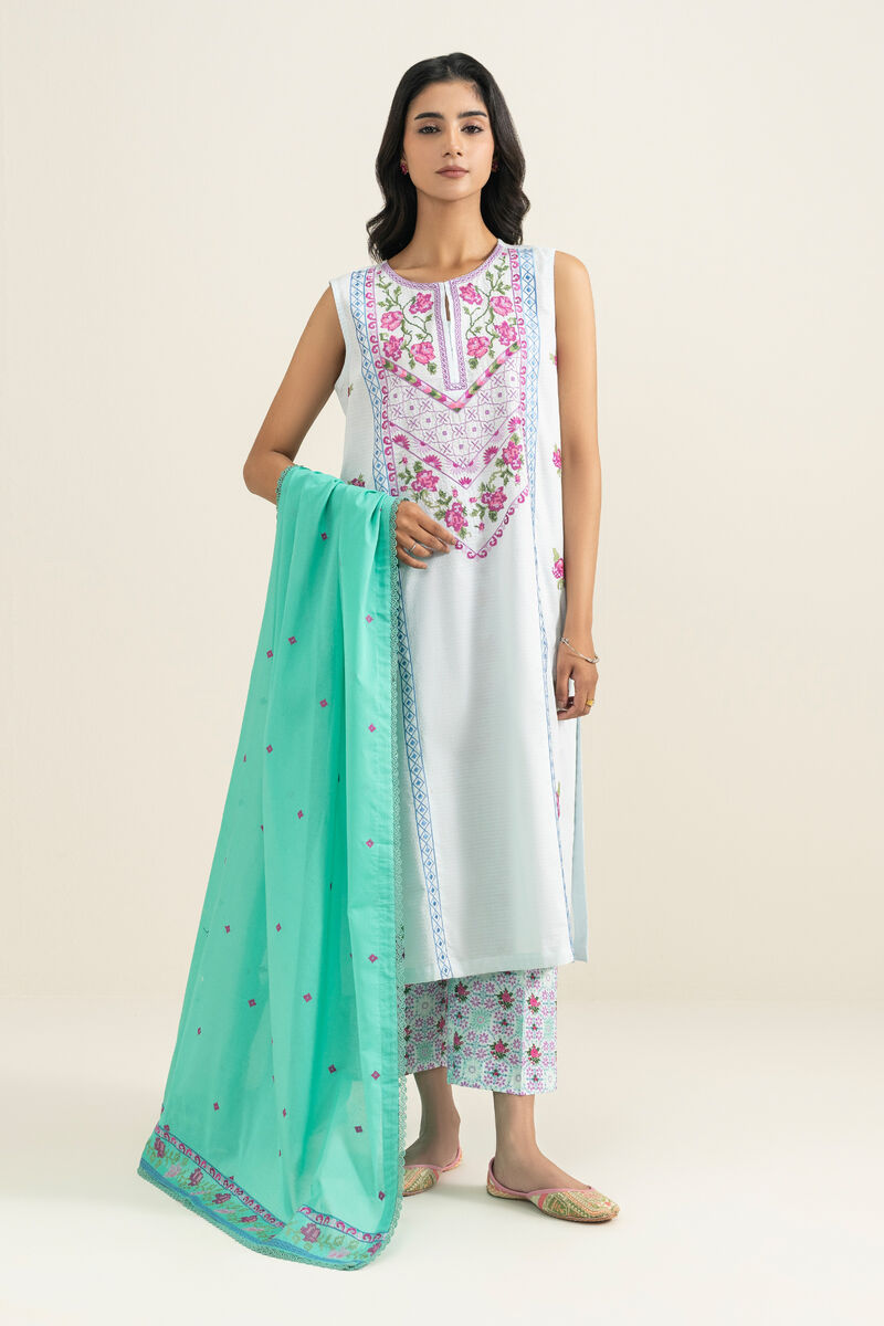 Embroidered Lawn Dupatta