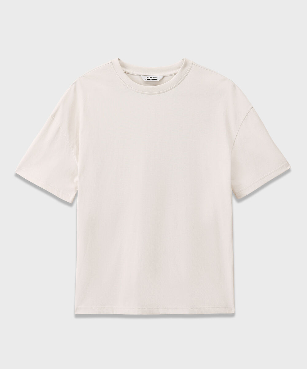 Women's Western Wear Ivory Loose-Fit T-Shirt
