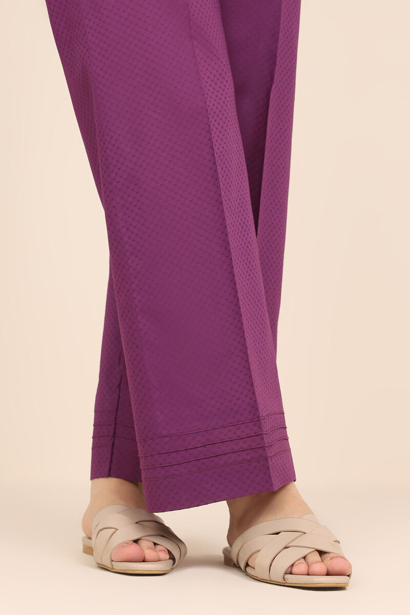 Solid Dobby Straight Pants