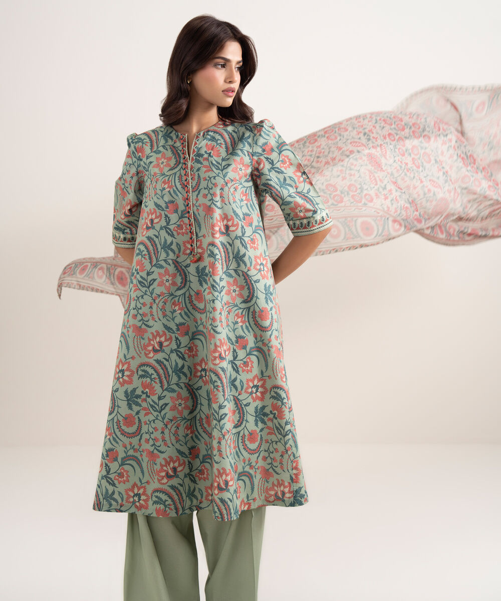 Women's Unstitched Lawn Multi Printed 3 Piece Suit