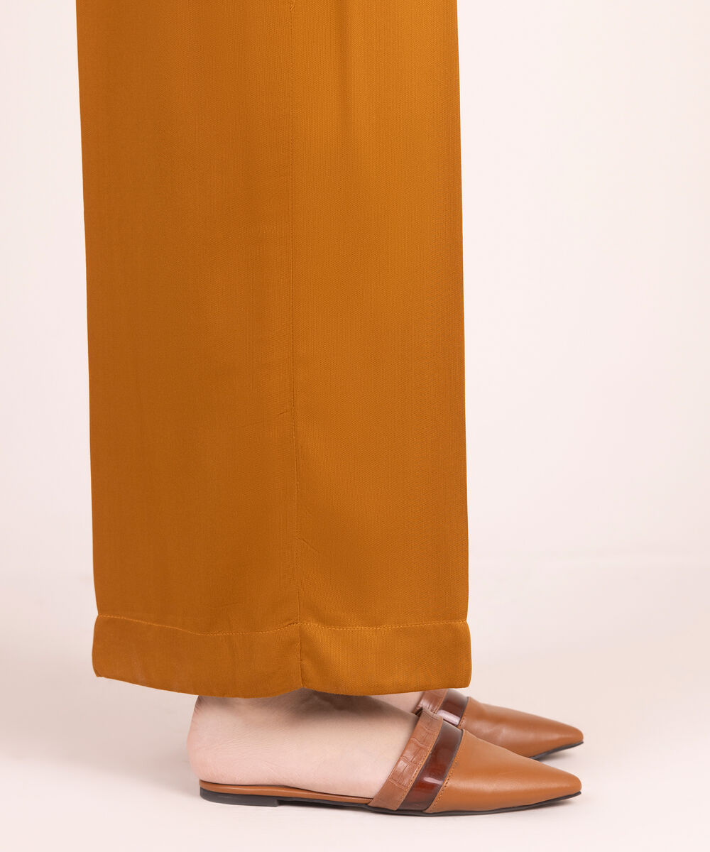Women's RTW Bedford Solid Rust Culottes