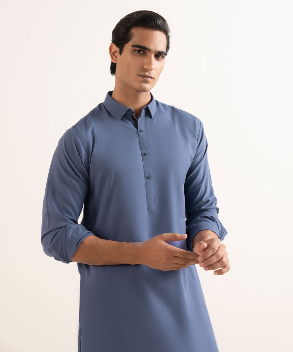 Men's Stitched Premium Wash & Wear Grey Suit