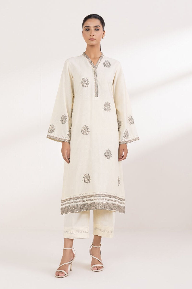 Embroidered Karandi Shirt