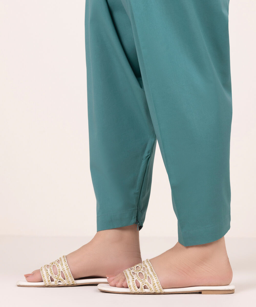 Women's RTW Lawn Solid Dusty Teal Shalwar