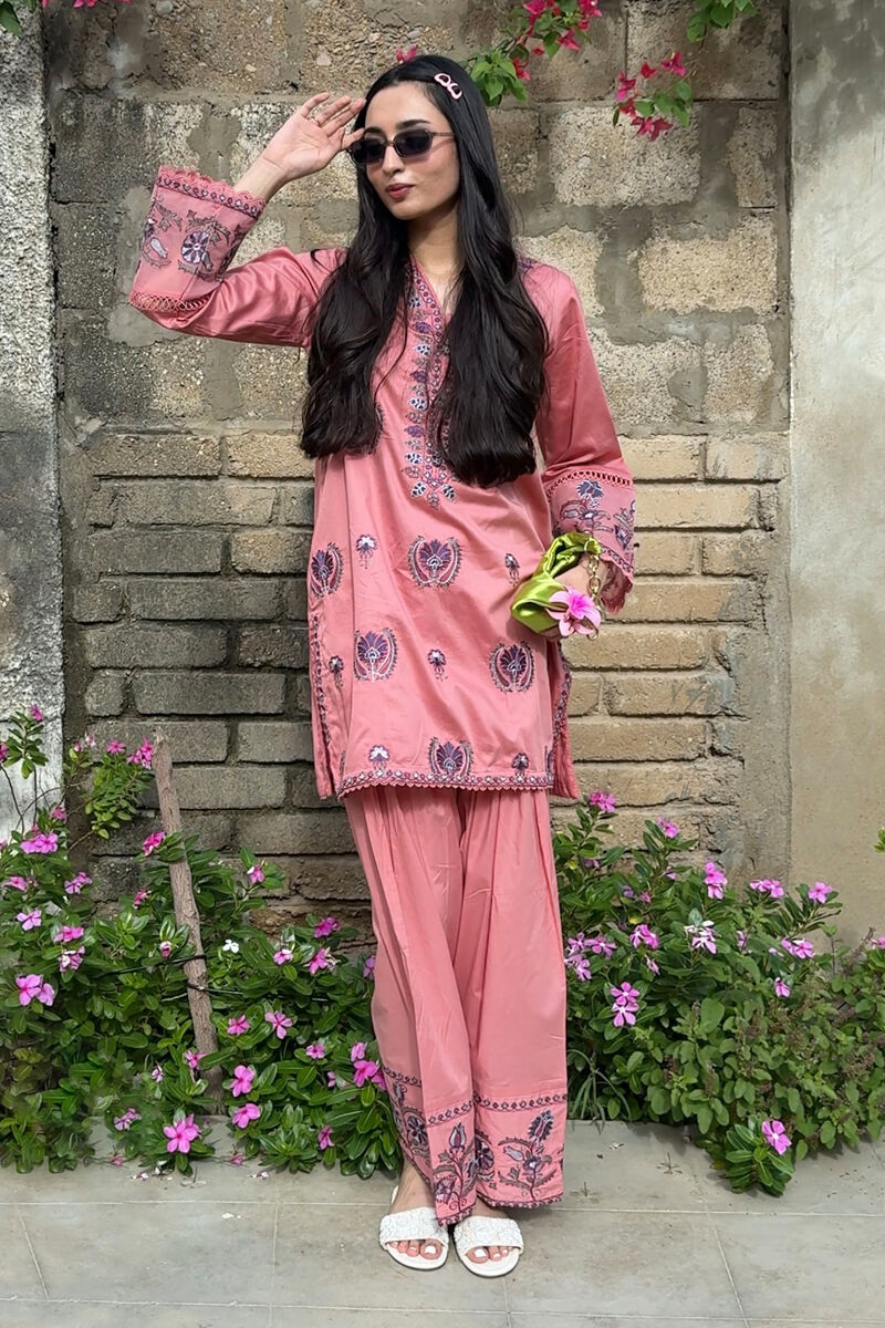 Embroidered Cotton Satin Shirt