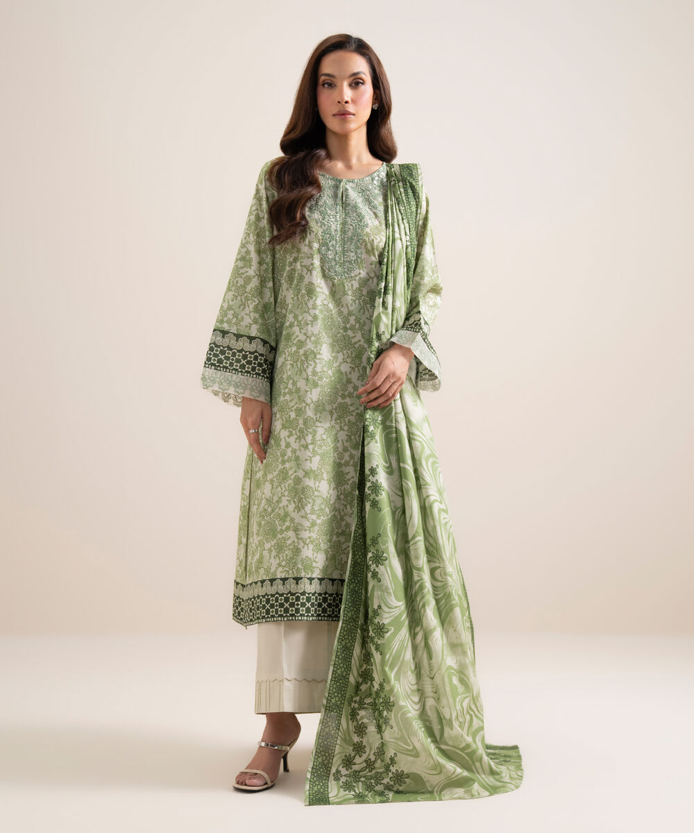 3 Piece - Embroidered Lawn Suit