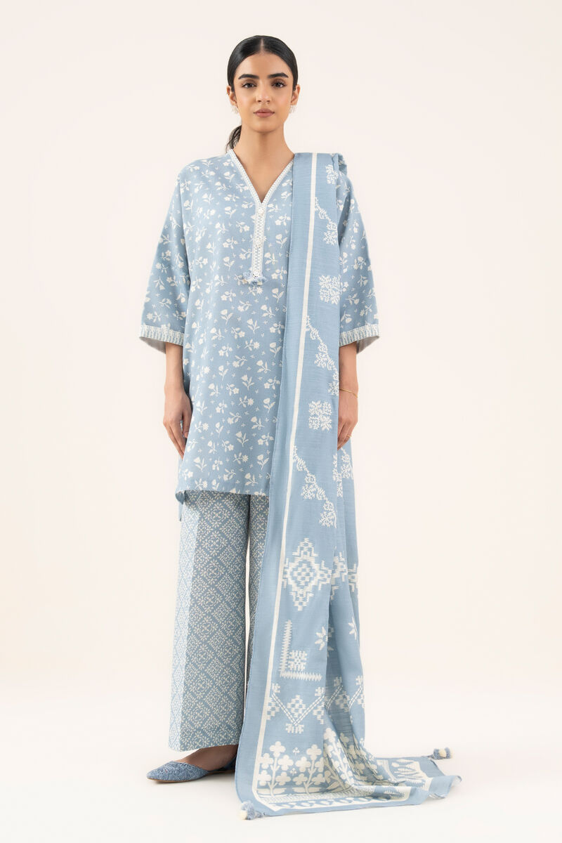 3 Piece - Printed Light Khaddar Suit