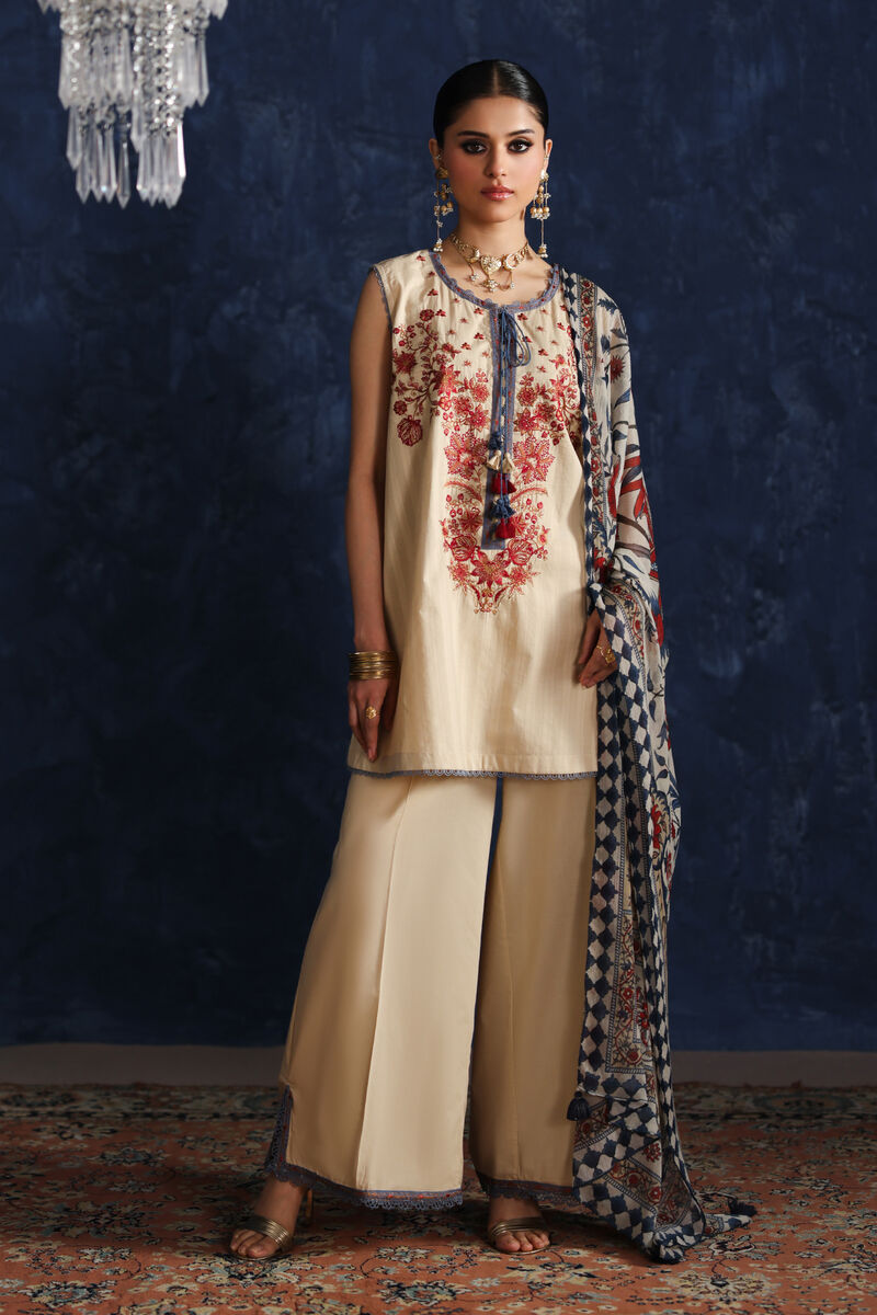 Embroidered Leno Kara Shirt