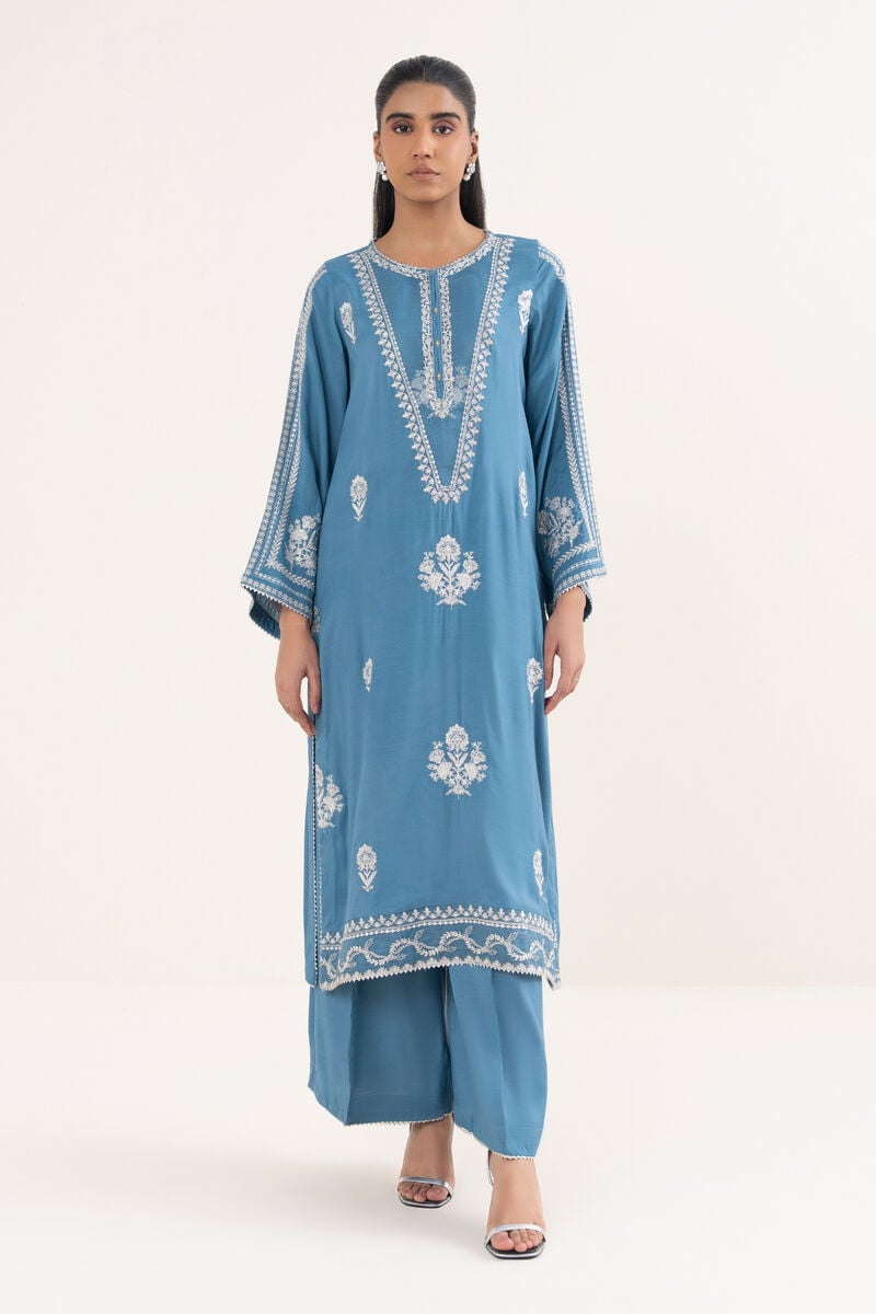 Embroidered Raw Silk Shirt