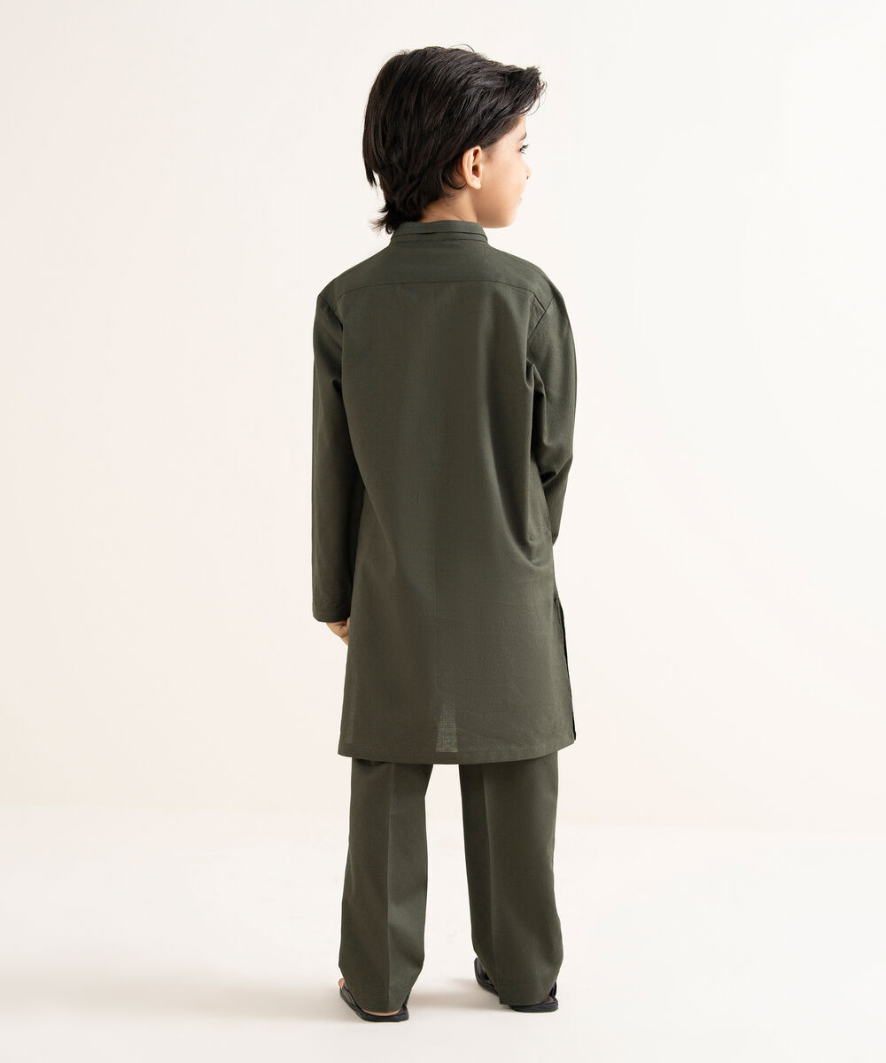 Men's 100% Cotton Plain Olive Kurta Trouser