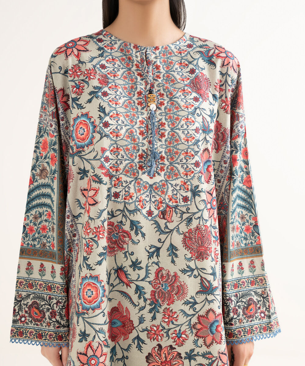 Women's RTW Cambric Printed Boxy Multi Shirt