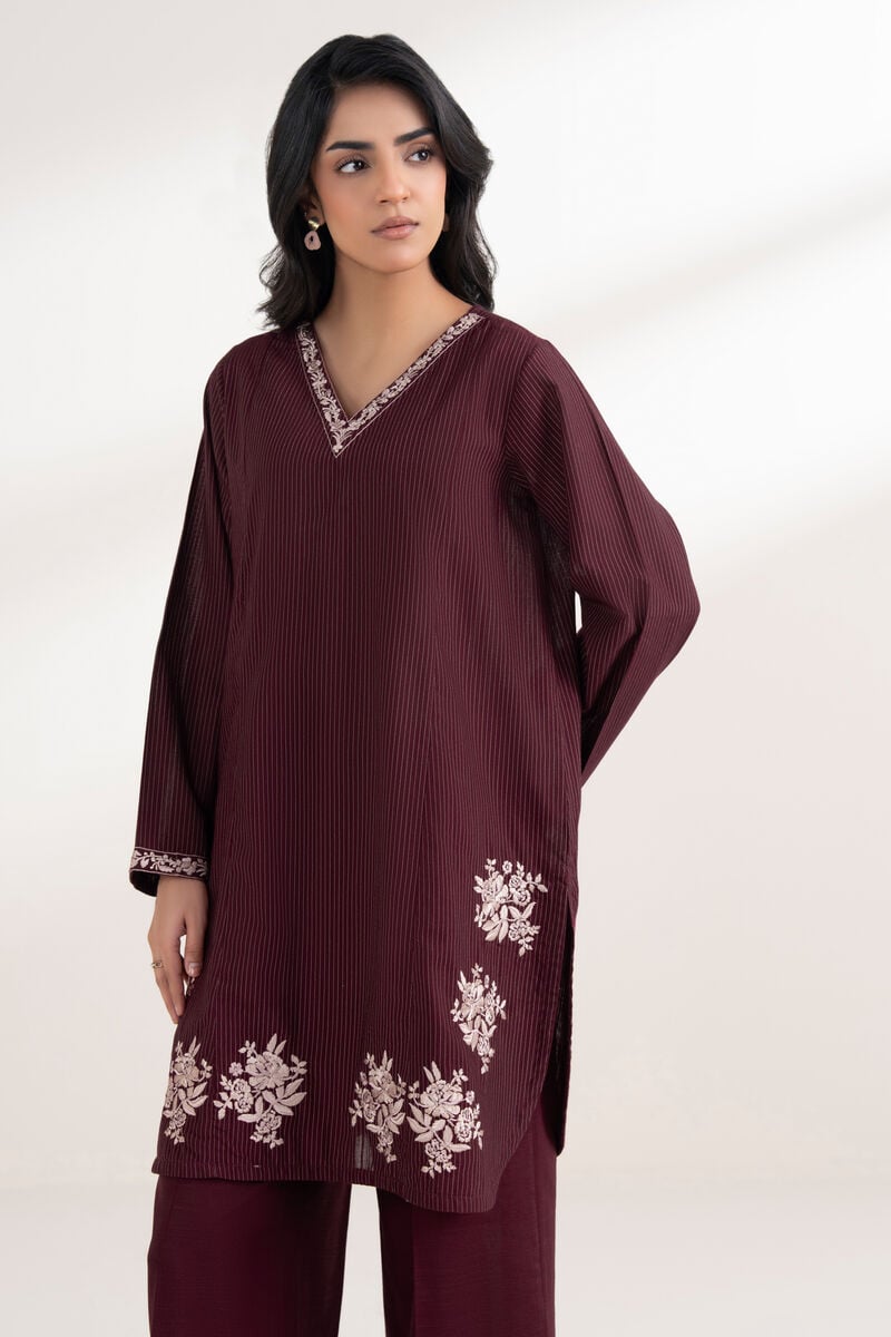 Embroidered Zari Khaddar Shirt