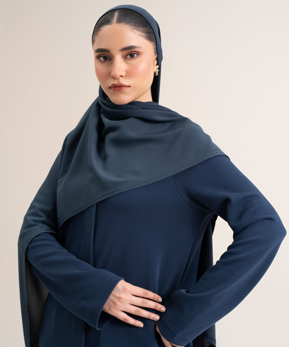 Women's Polyester Blue Hijab