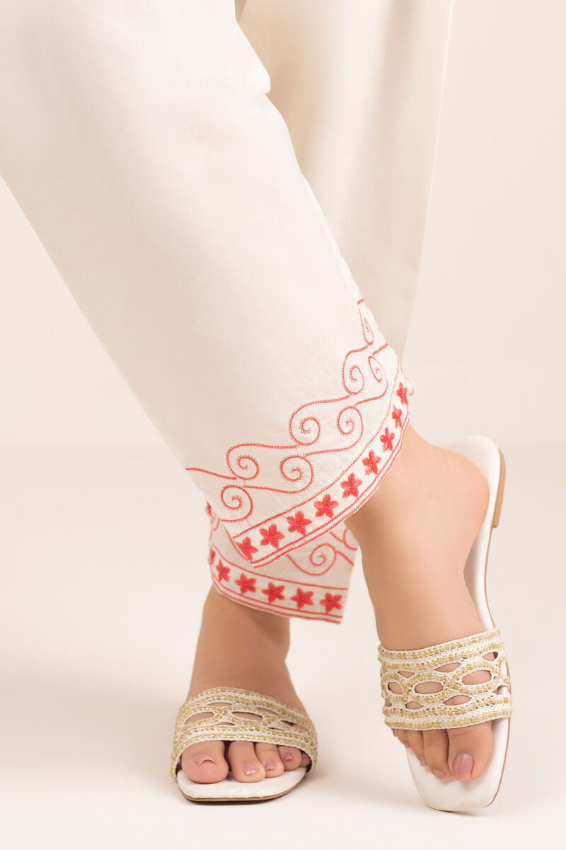 Embroidered Cambric Shalwar