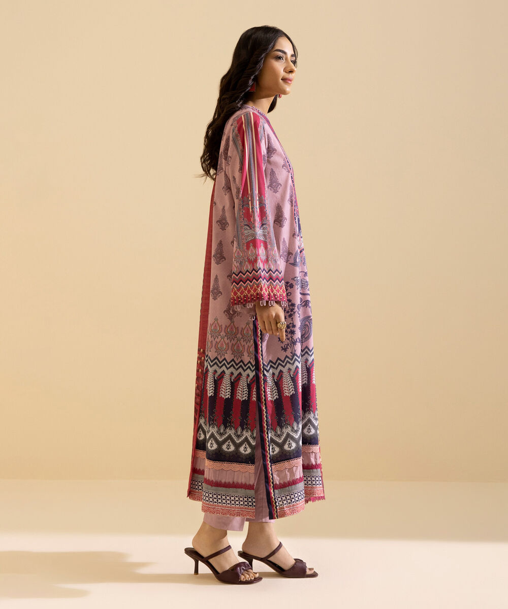 Womens Daily Unstitched 3 Piece - Printed Lawn Suit