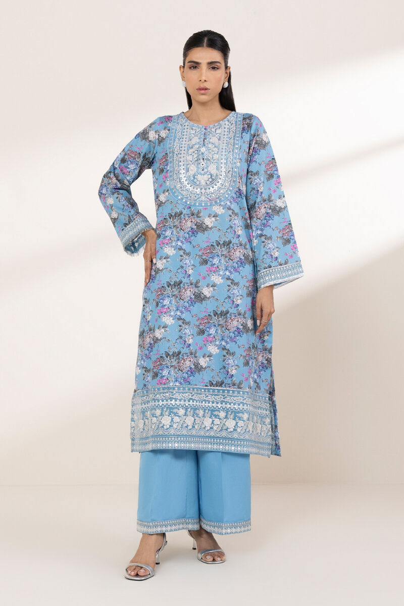 Embroidered Cotton Satin Shirt