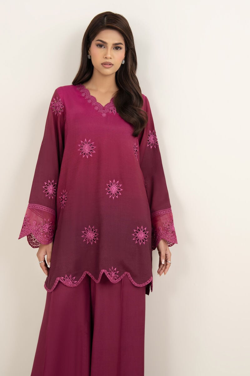 Embroidered Raw Silk Shirt