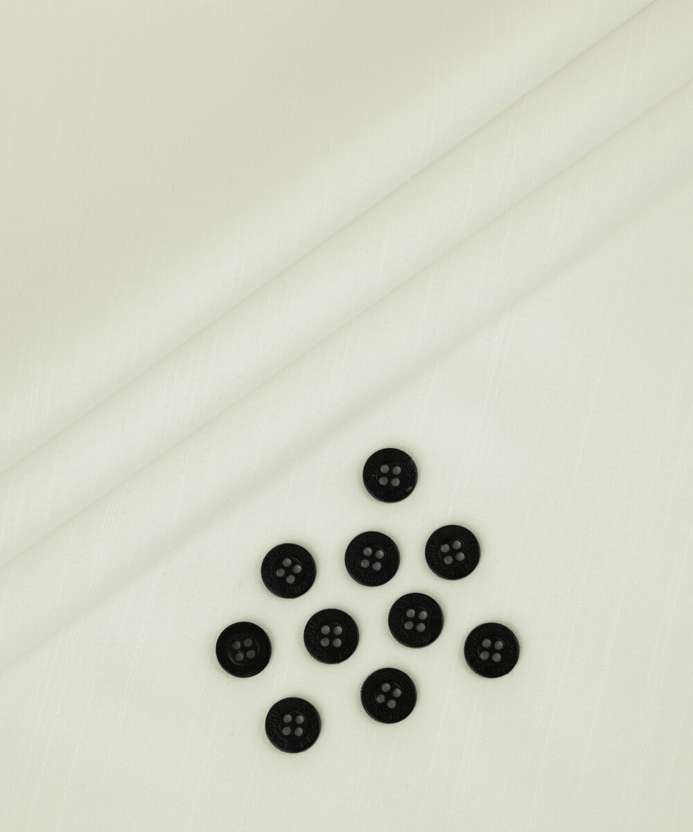 Men's Unstitched 2-Piece Premium Wash & Wear Off White Suit