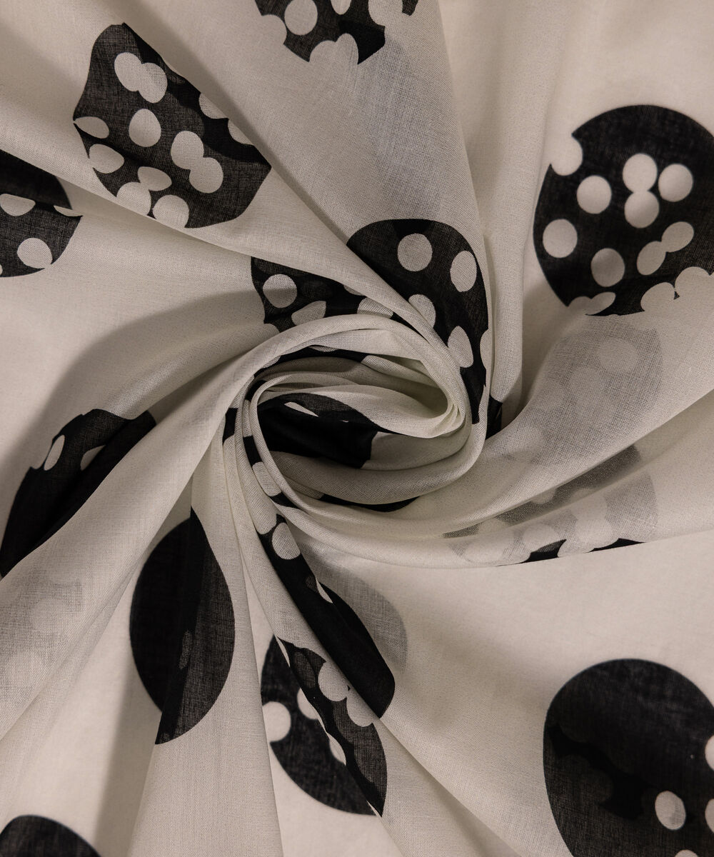 Lawn Printed White Dupatta