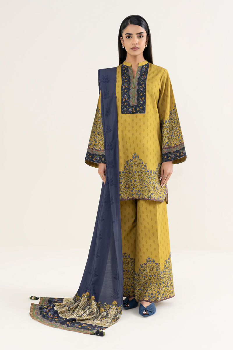 3 Piece - Printed Light Khaddar Suit