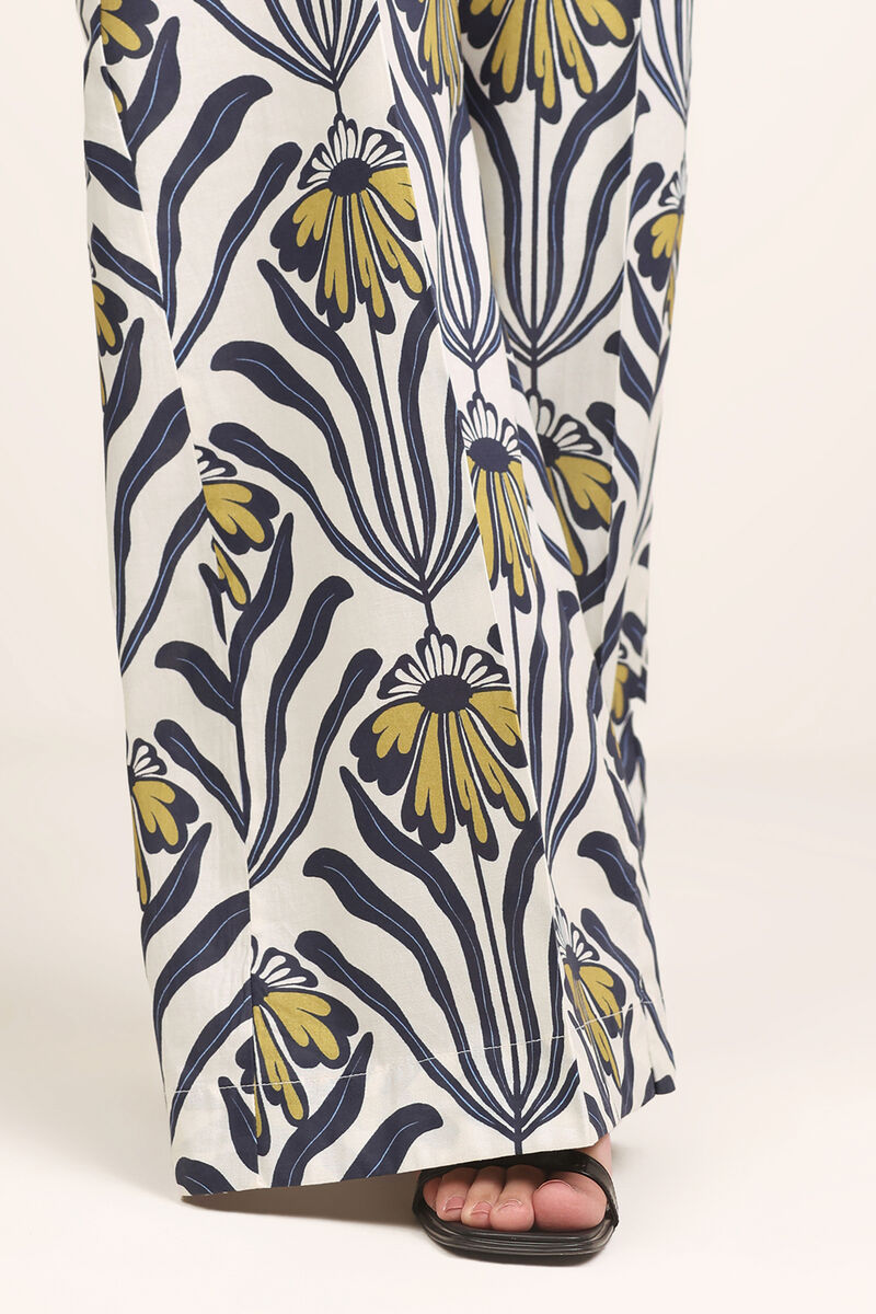 Printed Cambric Flared Pants