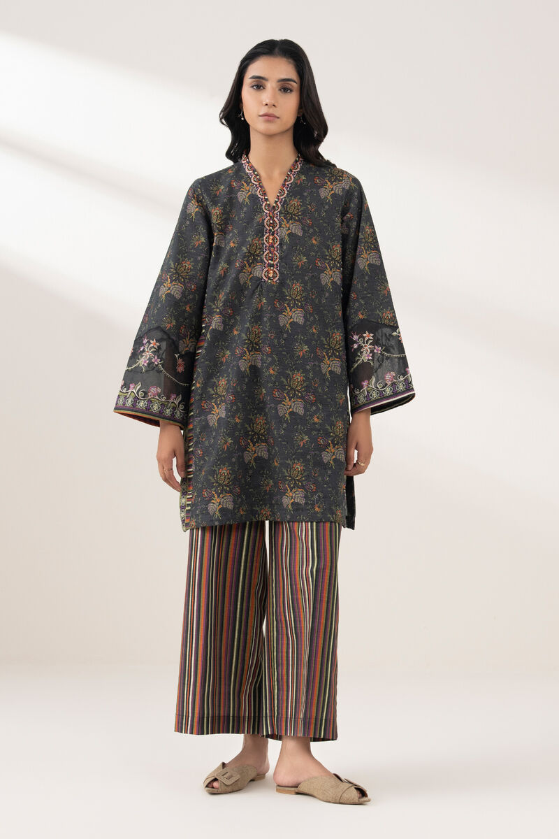 2 Piece - Embroidered Khaddar Suit