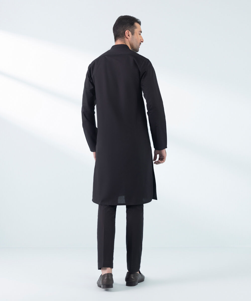 Man - Black Cotton Suit