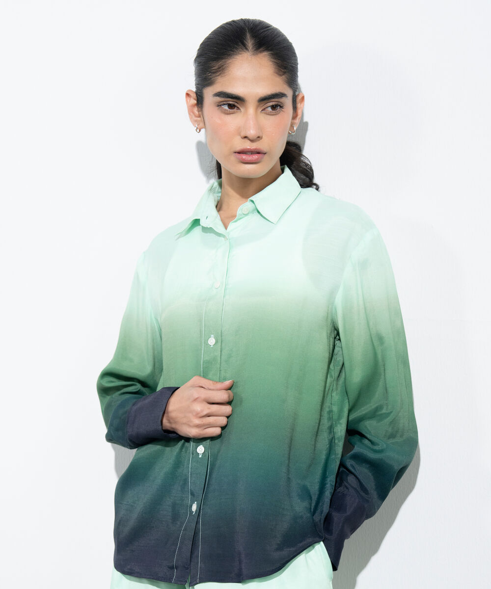 Women's Western Multi Ombre Print Shirt