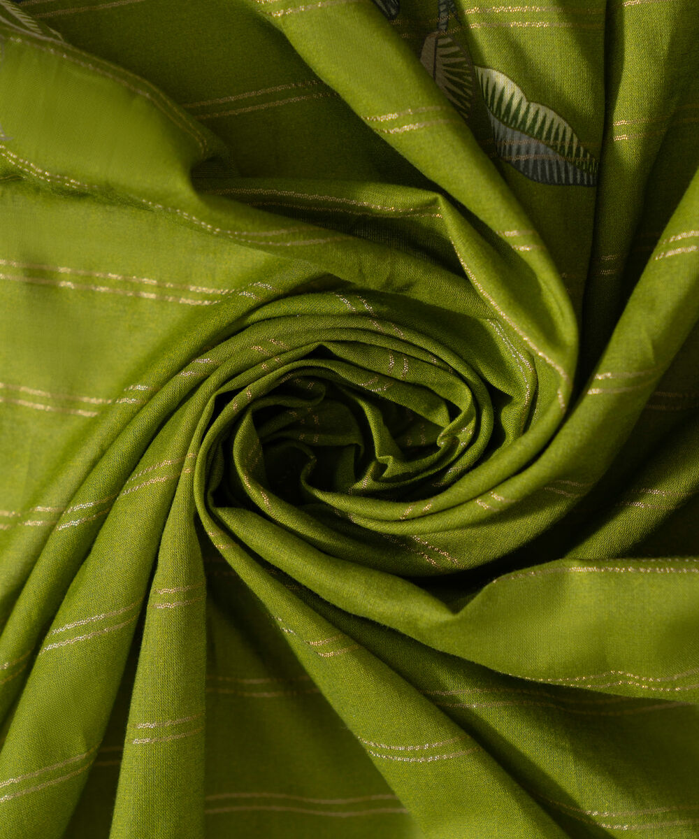 Zari Voile Printed Green Dupatta