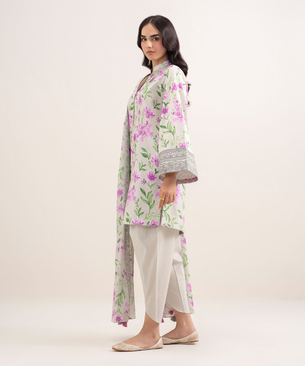 Women's Unstitched Lawn Printed Multi 3 Piece Suit