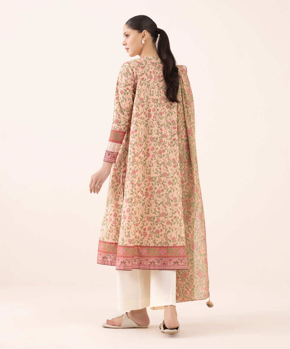 Women's Unstitched Lawn Embroidered Multi Two Piece Suit