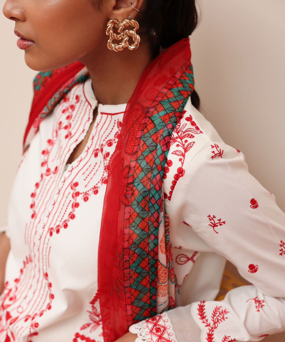 0U3PEST25V55 Unstitched 3 PC 0U3PEST25V55