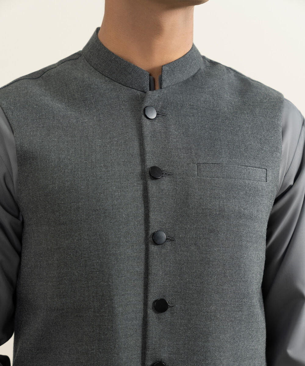 Men's black Luxury Viscose Waistcoat