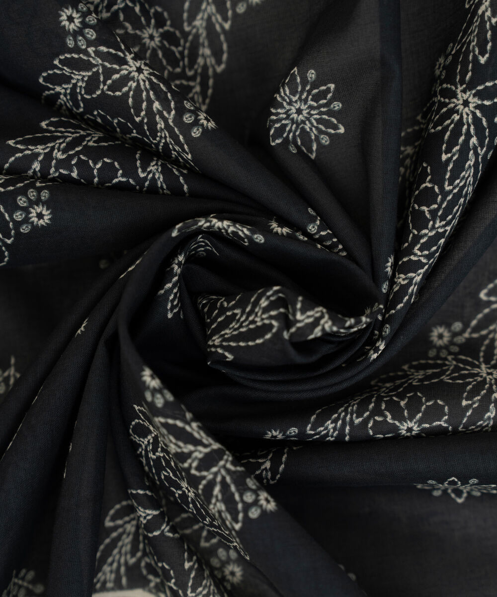 Lawn Black Printed Dupatta