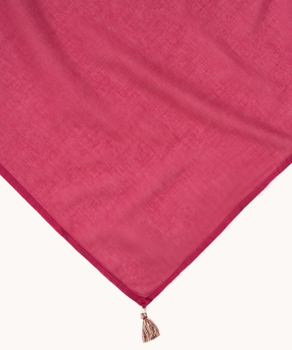 Lawn Solid Pink Dupatta